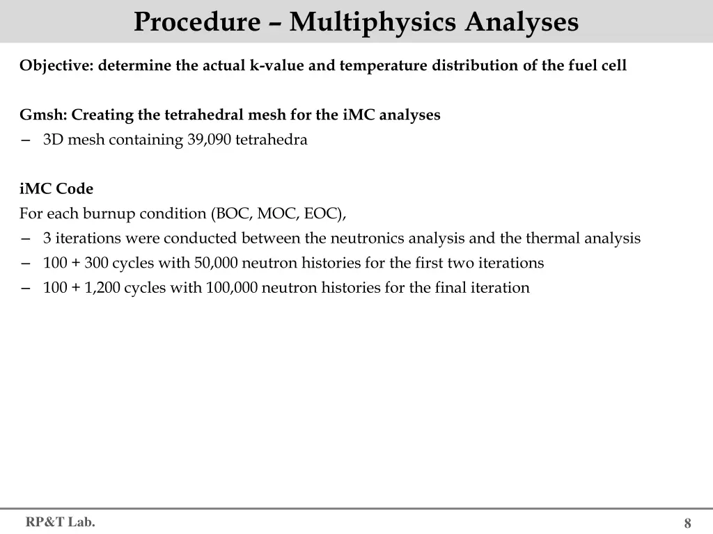 procedure multiphysics analyses