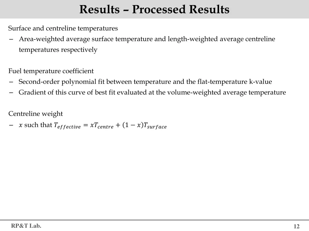 results processed results