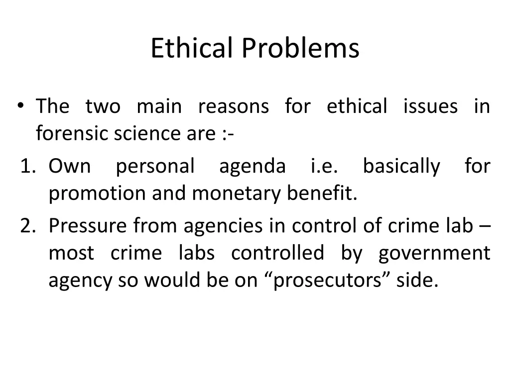ethical problems