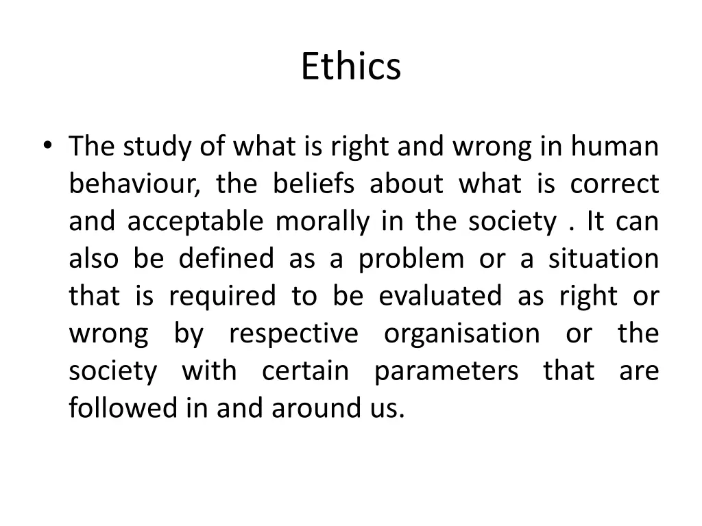 ethics