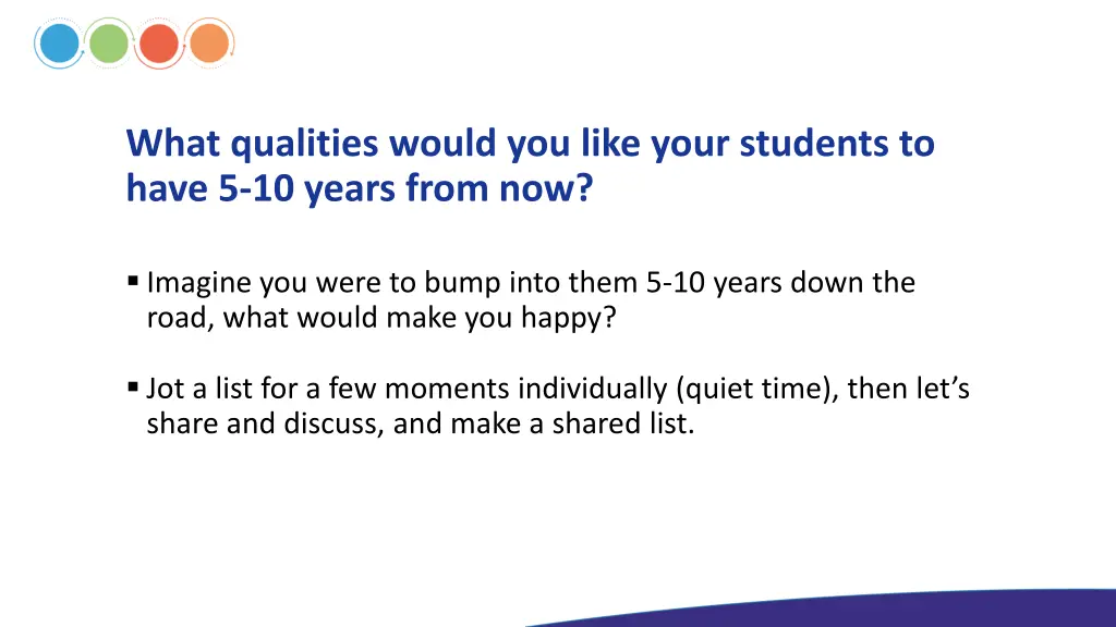 what qualities would you like your students
