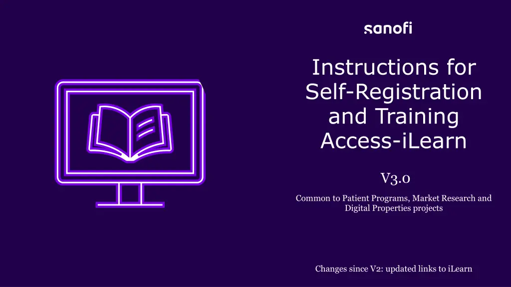 instructions for self registration and training