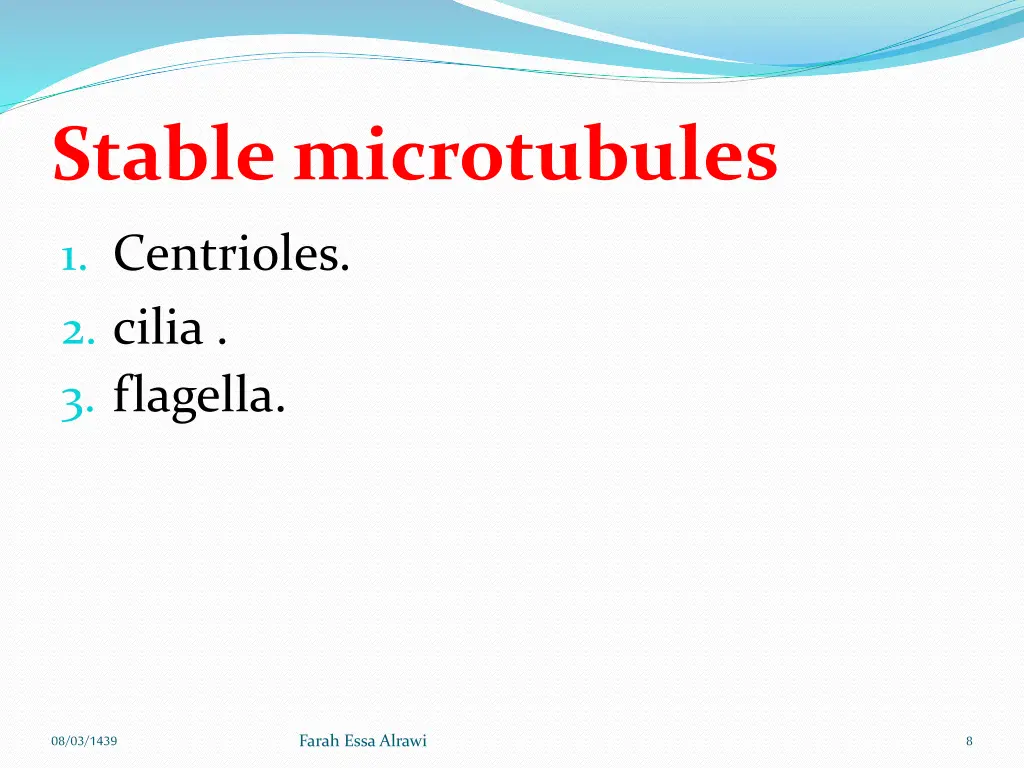 stable microtubules