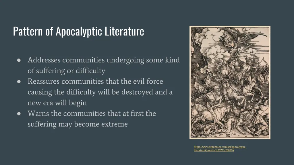 pattern of apocalyptic literature