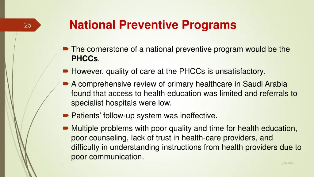 national preventive programs