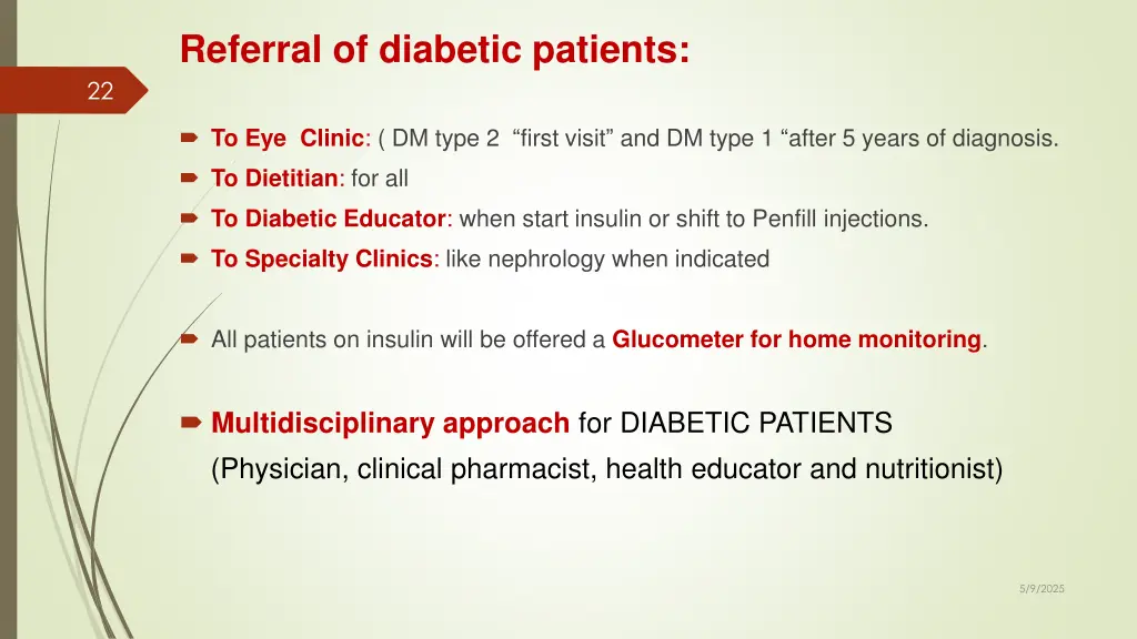 referral of diabetic patients