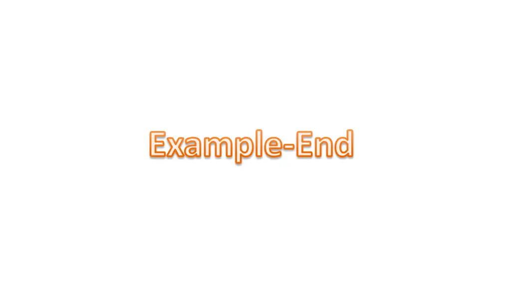 example end