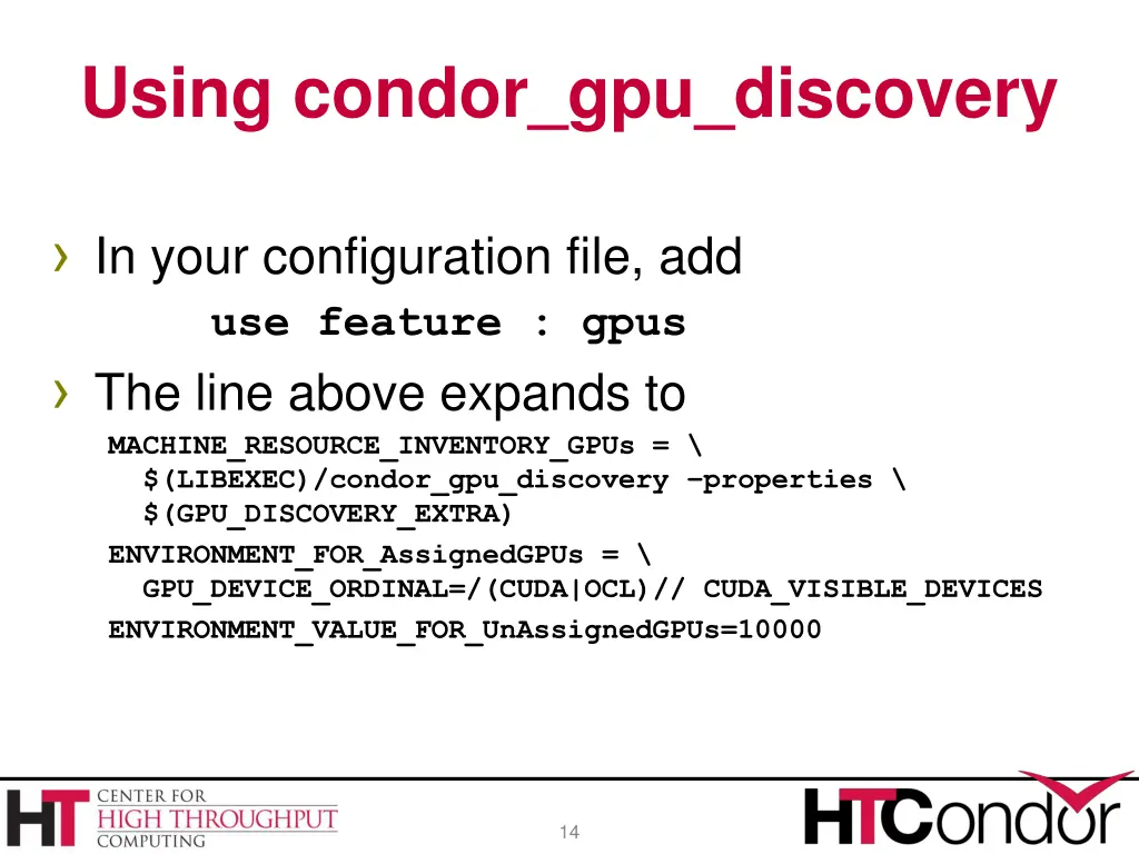 using condor gpu discovery