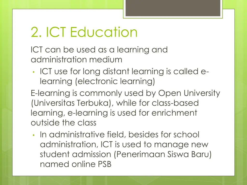 2 ict education