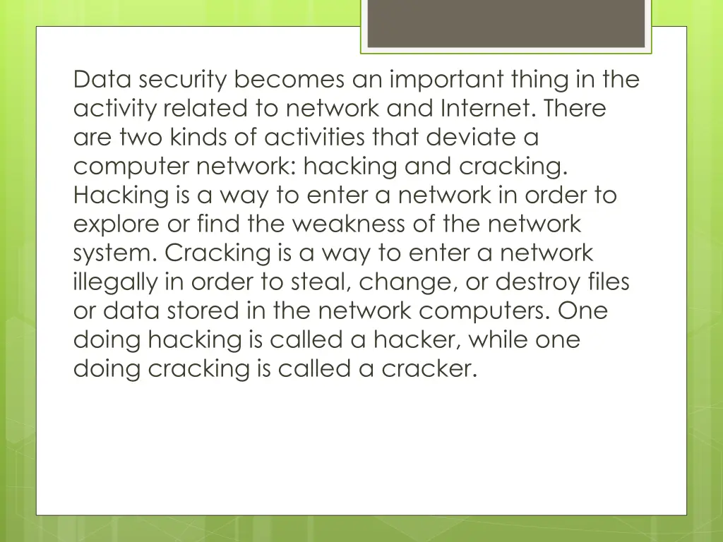 data security becomes an important thing