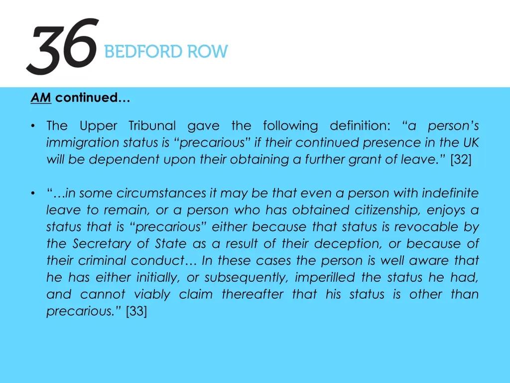 am continued 1