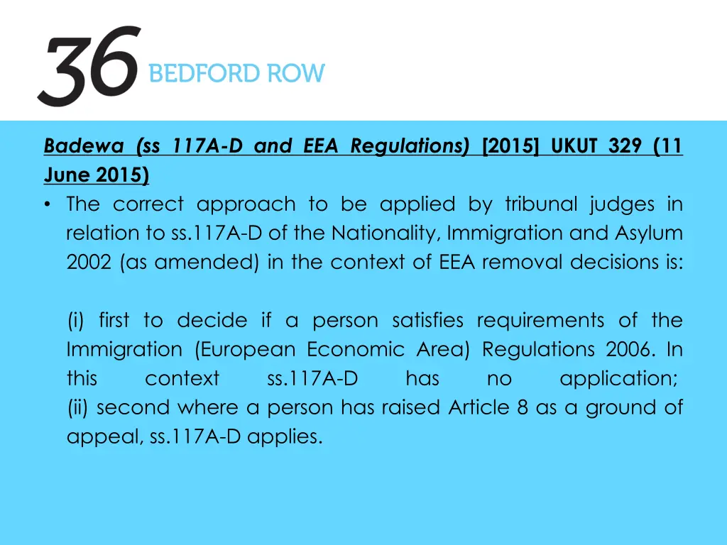 badewa ss 117a d and eea regulations 2015 ukut