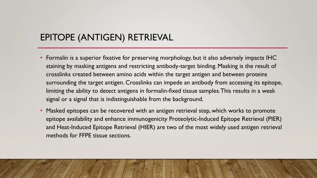 epitope antigen retrieval
