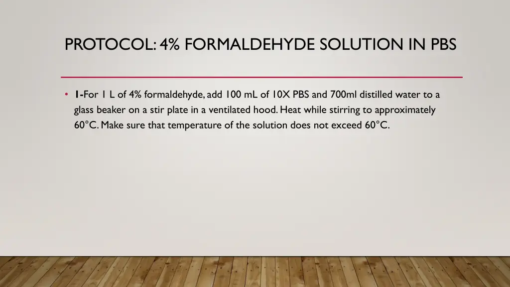 protocol 4 formaldehyde solution in pbs