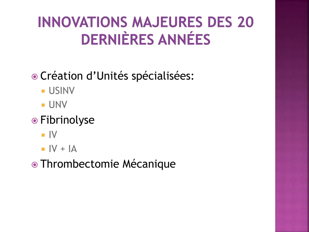 innovations majeures des 20 derni res ann es