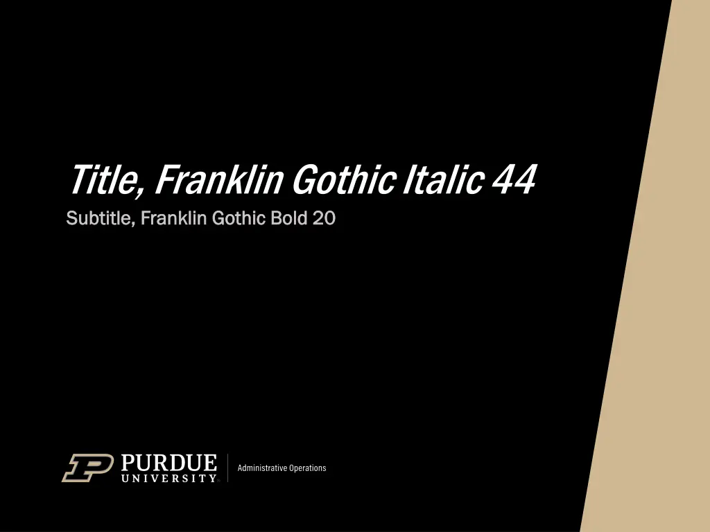 title franklin gothic italic 44 subtitle franklin