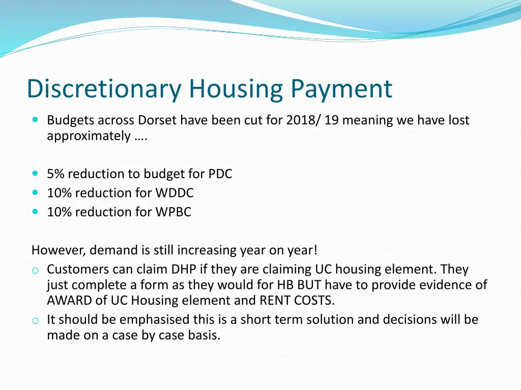 discretionary housing payment