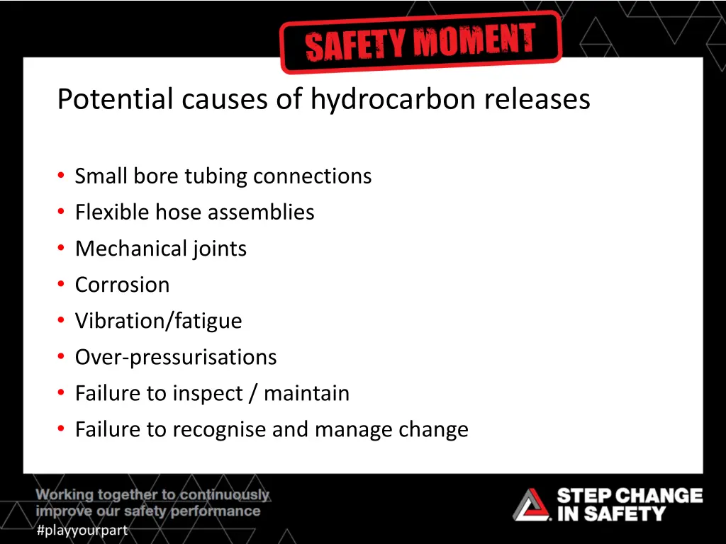 potential causes of hydrocarbon releases