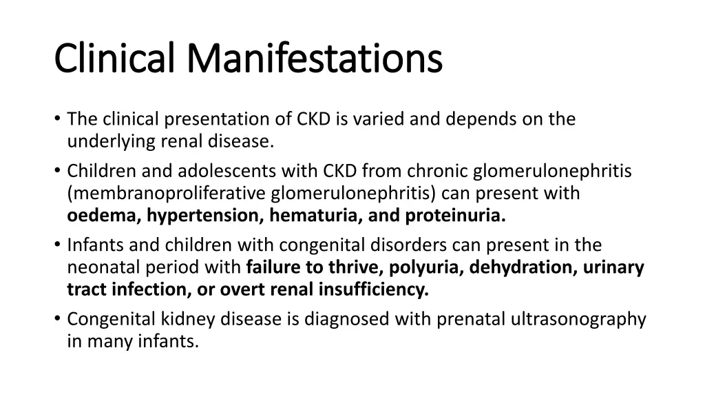 clinical manifestations clinical manifestations