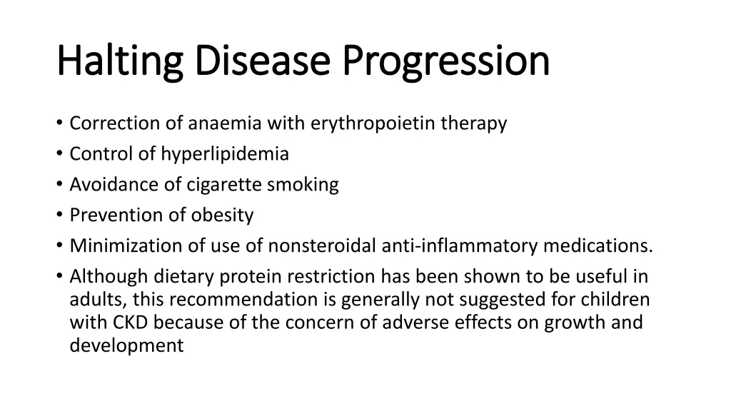 halting disease progression halting disease 1