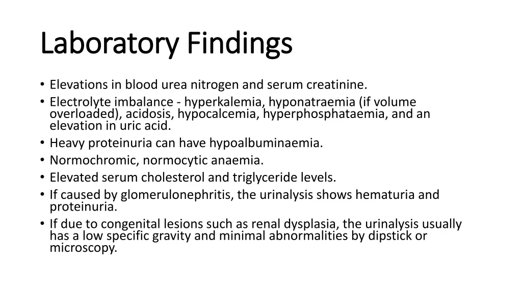 laboratory findings laboratory findings