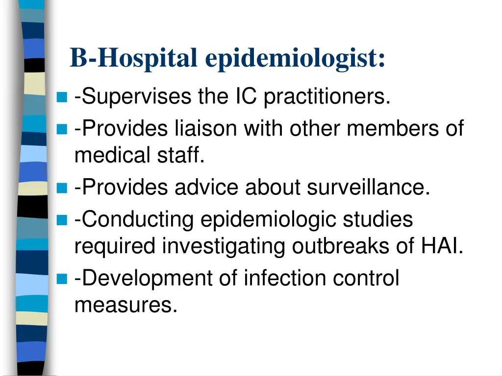 b hospital epidemiologist