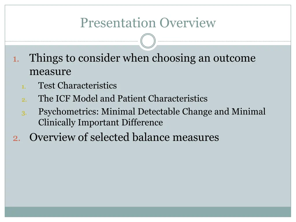 presentation overview