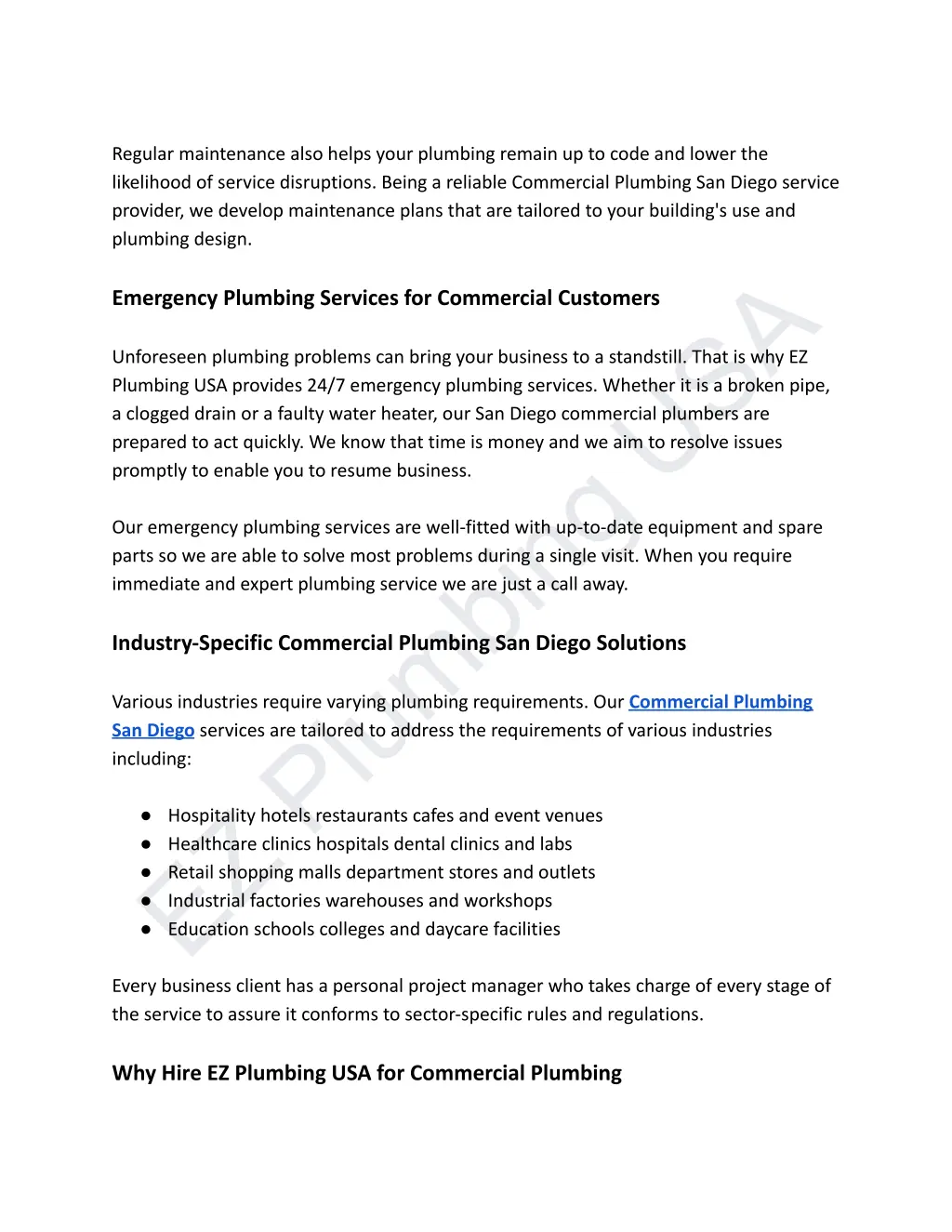 regular maintenance also helps your plumbing