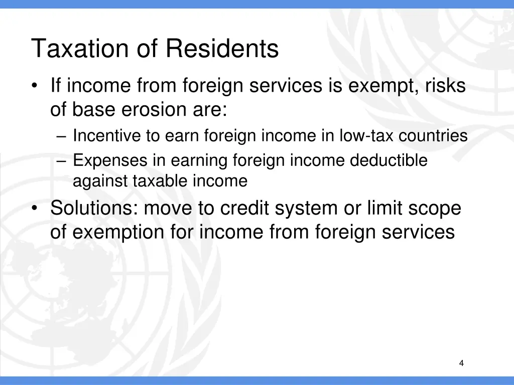taxation of residents