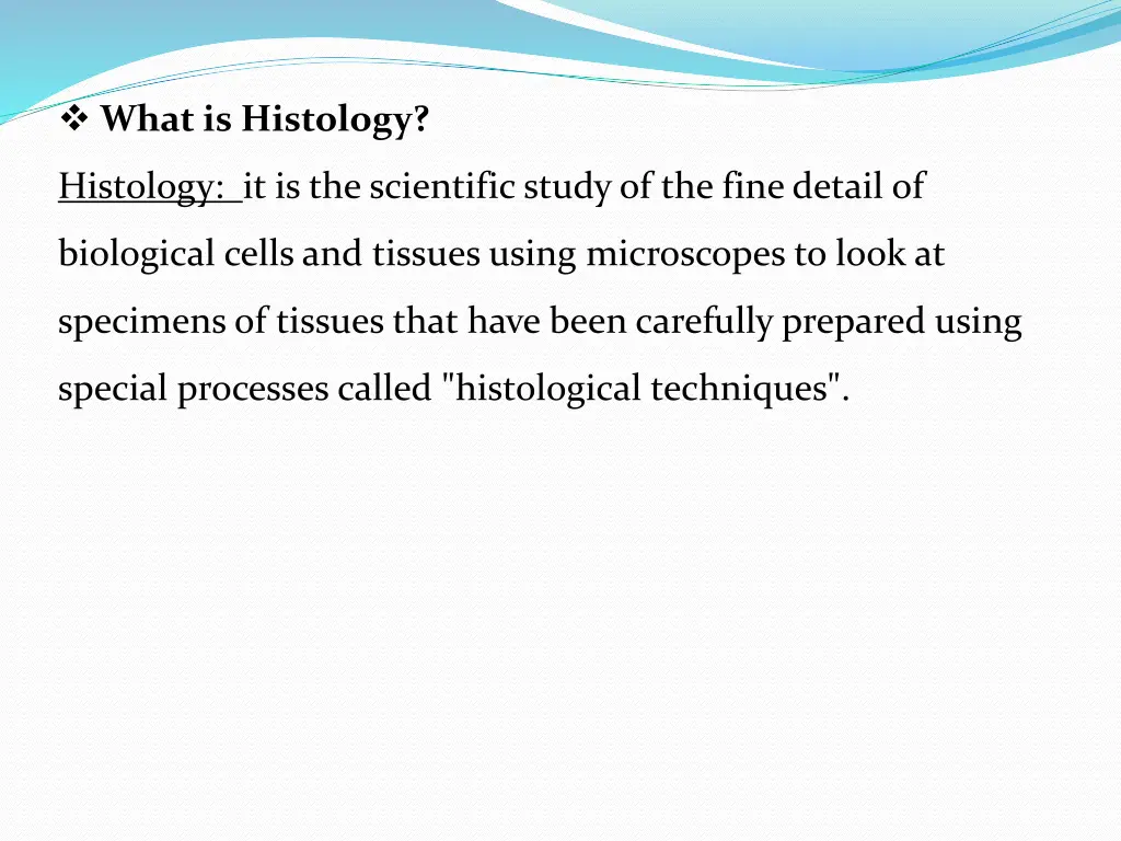 what is histology
