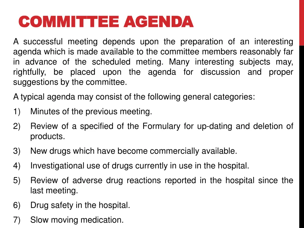 committee agenda committee agenda