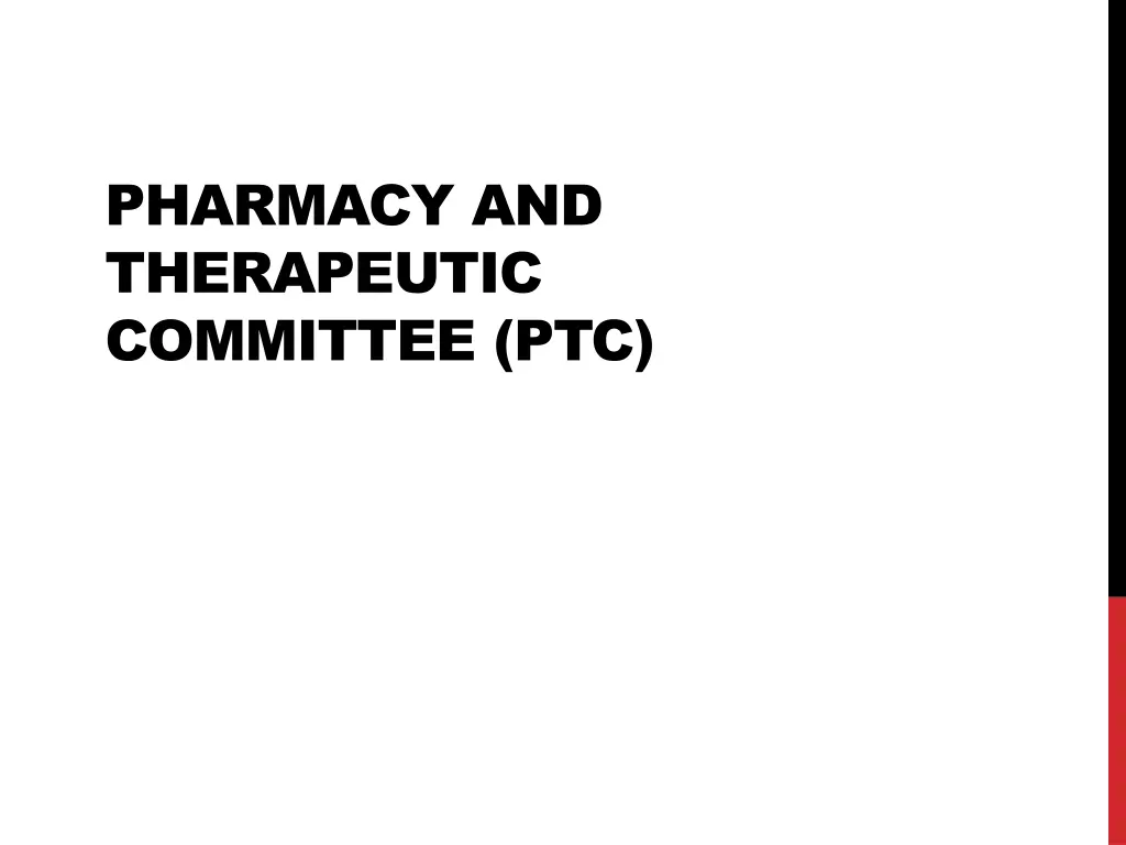 pharmacy and therapeutic committee ptc