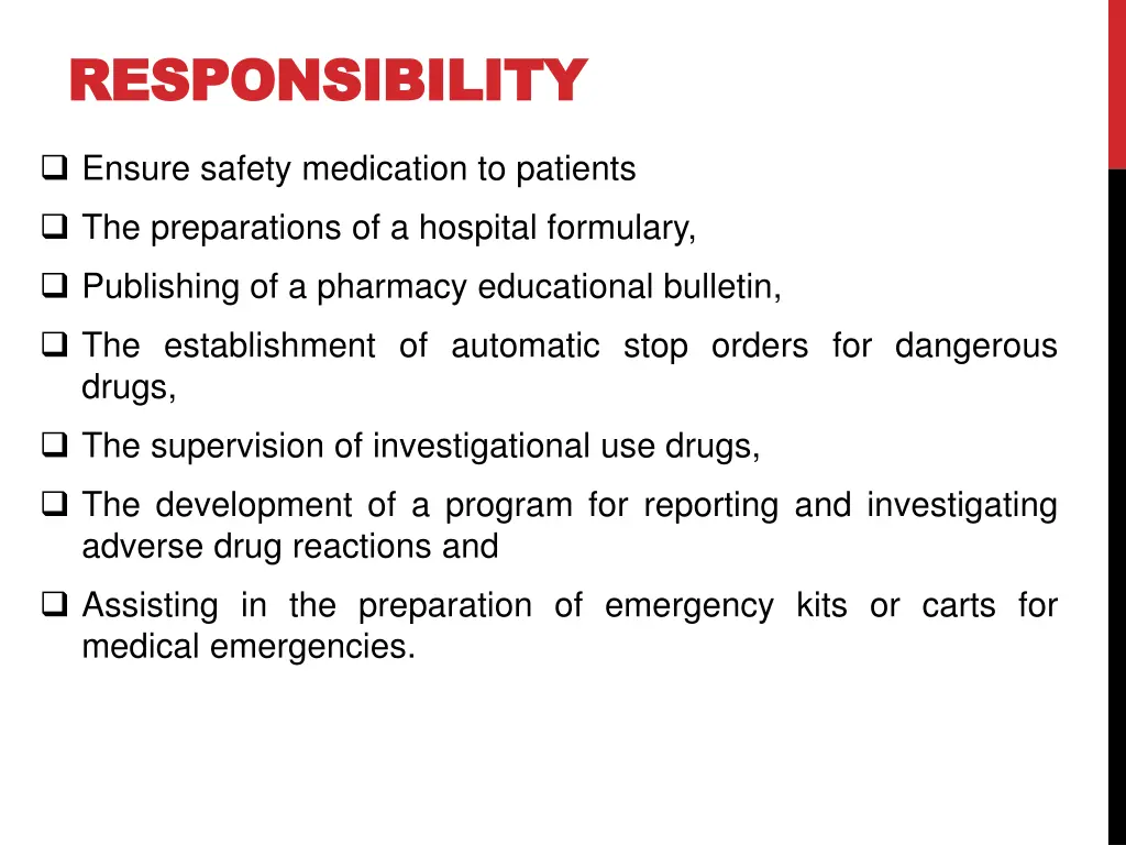 responsibility responsibility