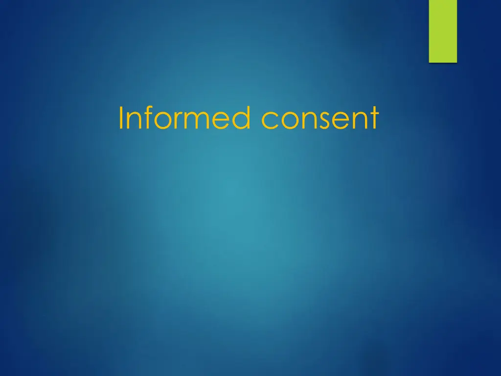 informed consent