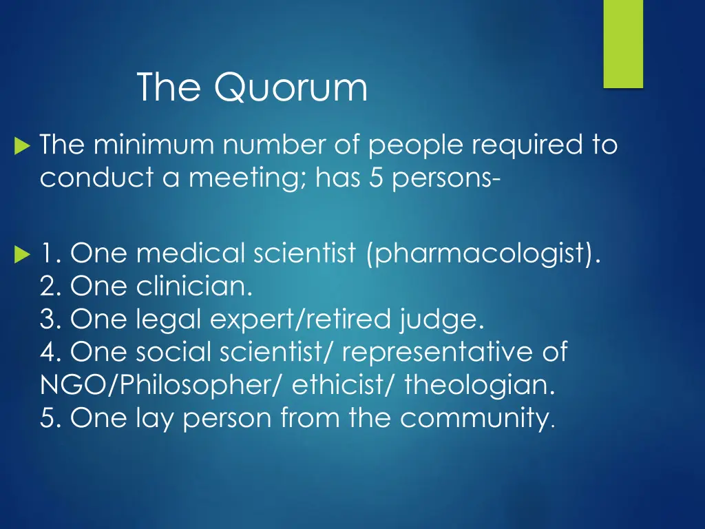 the quorum