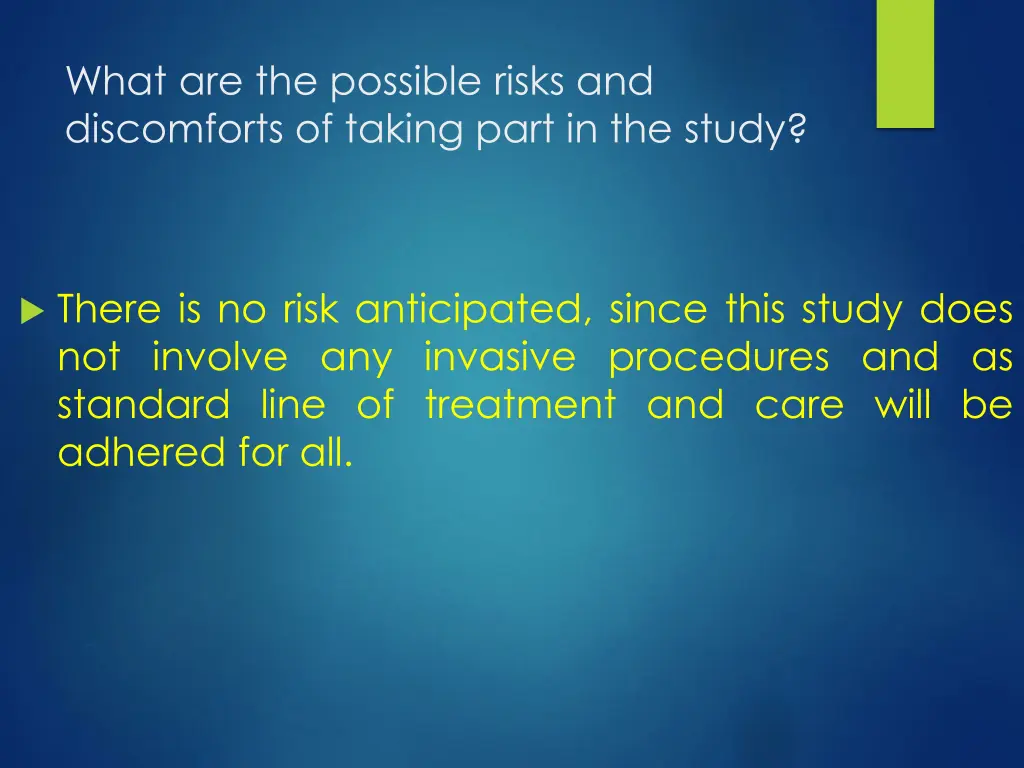 what are the possible risks and discomforts 1