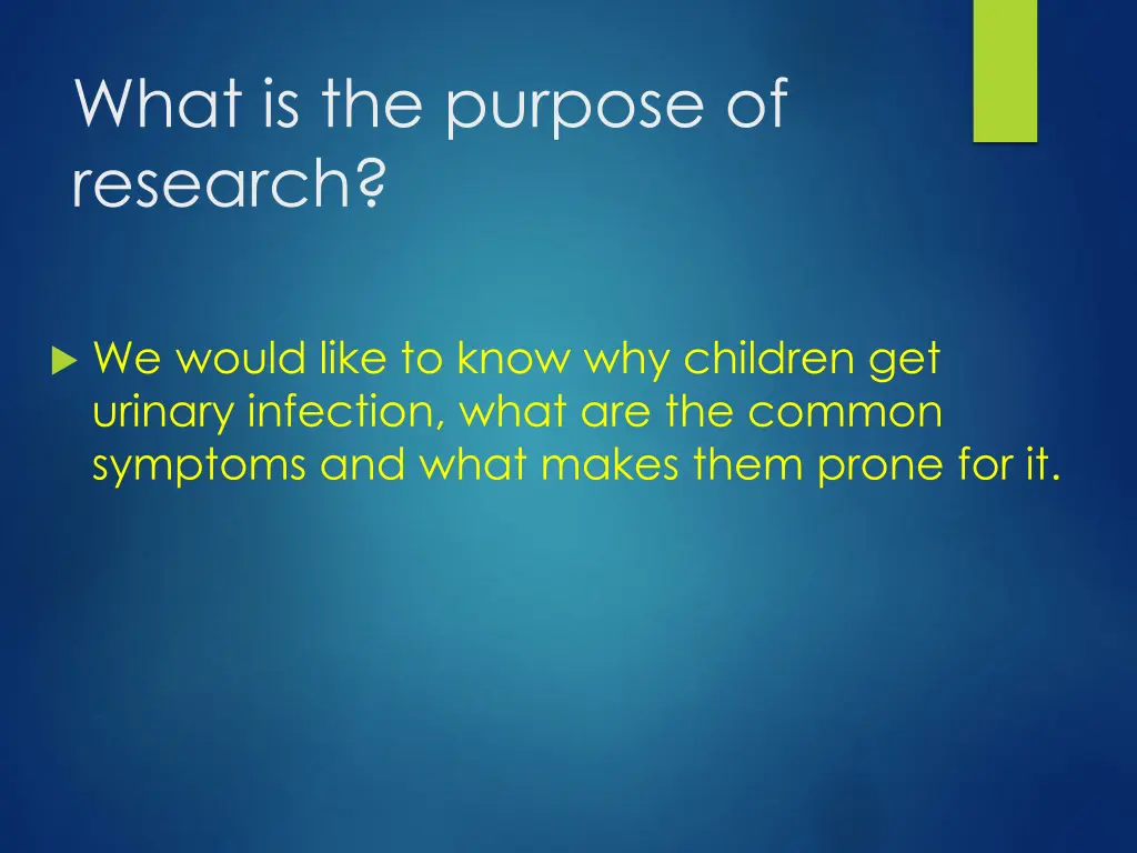 what is the purpose of research 1