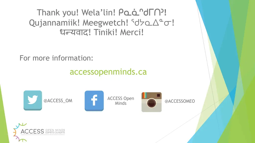 thank you wela lin qujannamiik meegwetch tiniki
