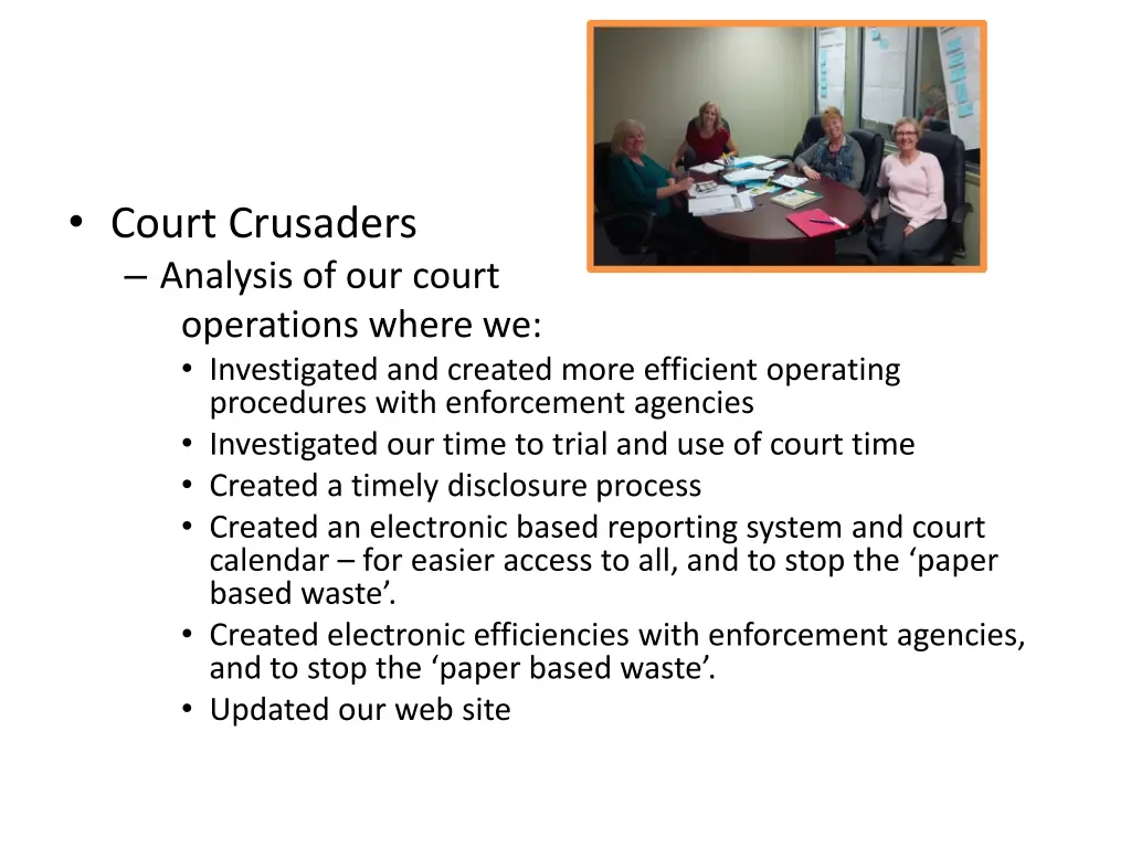 court crusaders analysis of our court operations