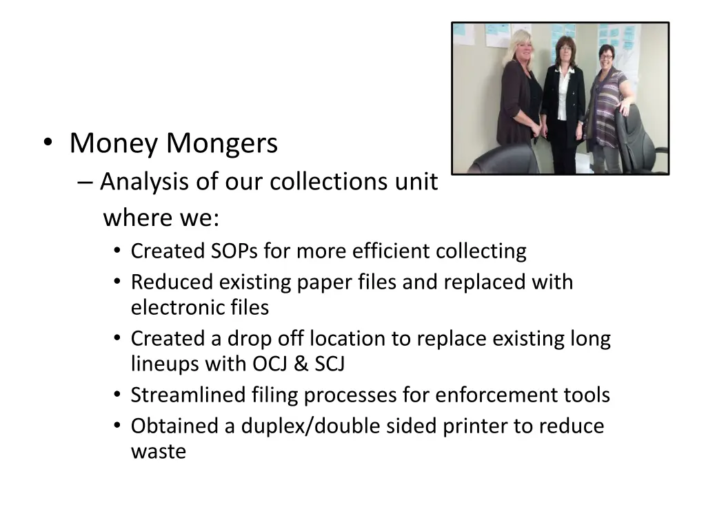 money mongers analysis of our collections unit