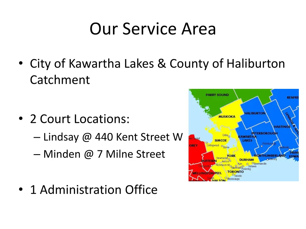 our service area