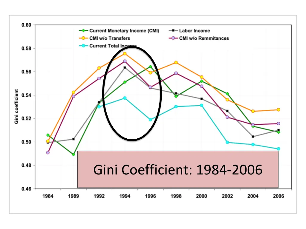 gini coefficient 1984 2006