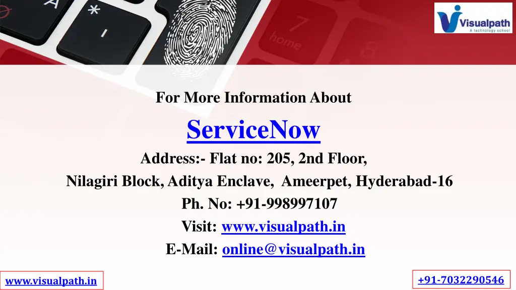 for more information about servicenow address
