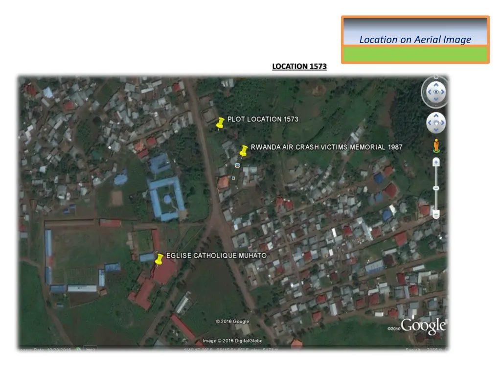 location on aerial image