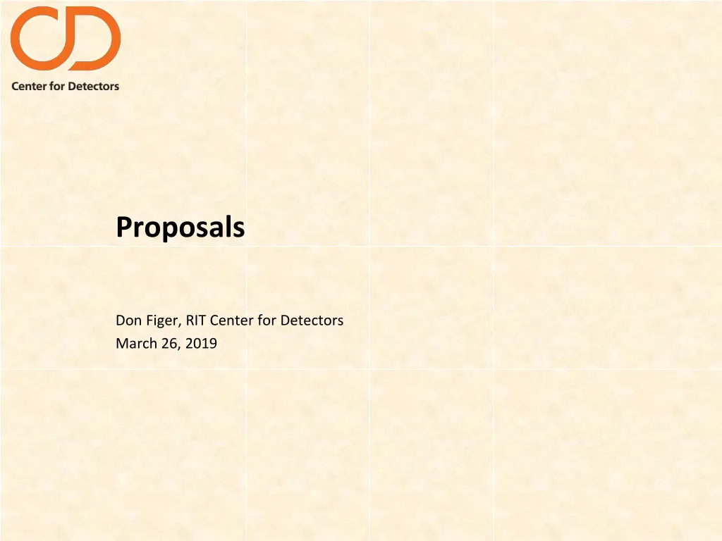 proposals