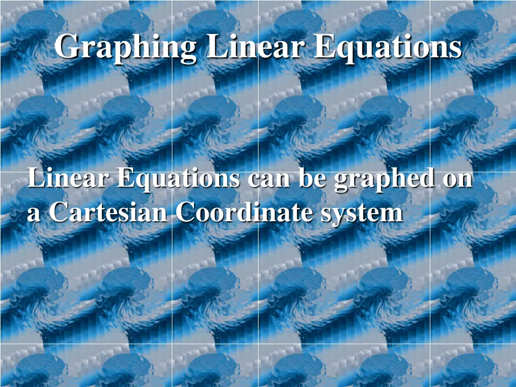 graphing linear equations