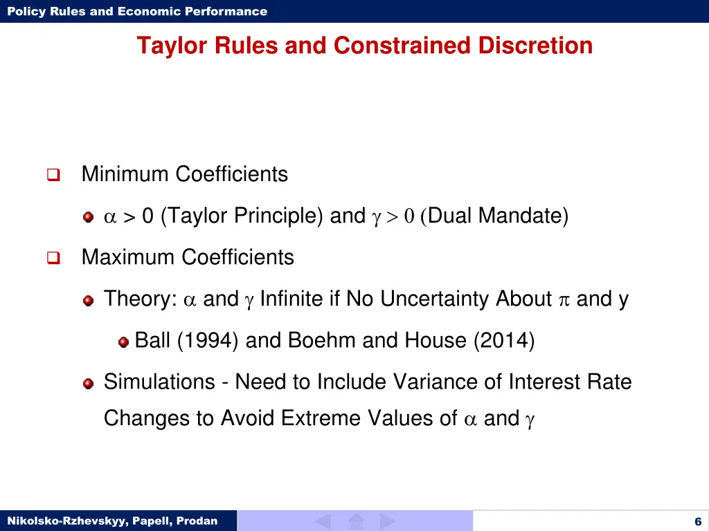 policy rules and economic performance 5