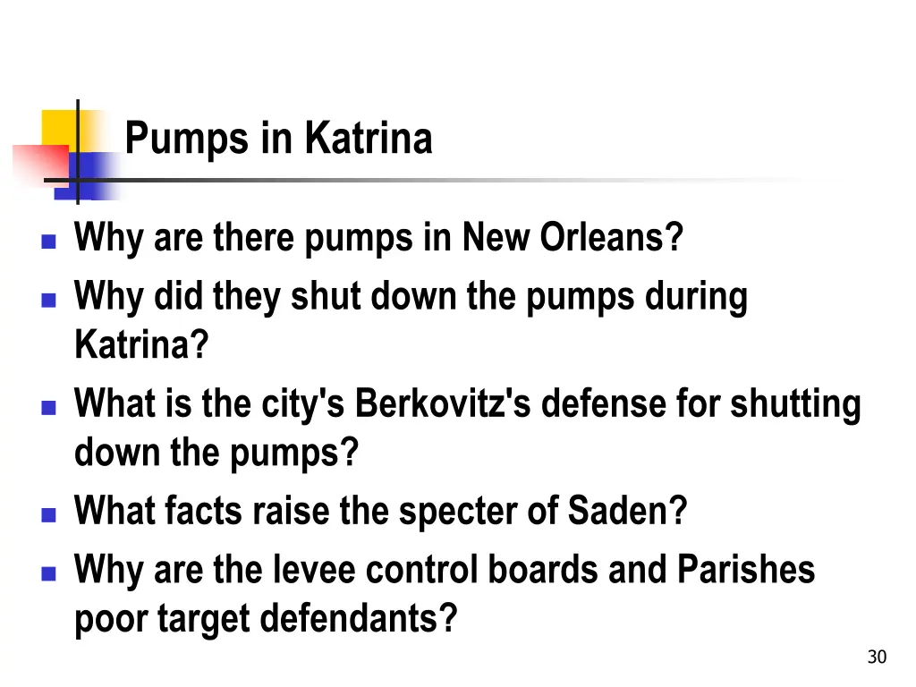pumps in katrina