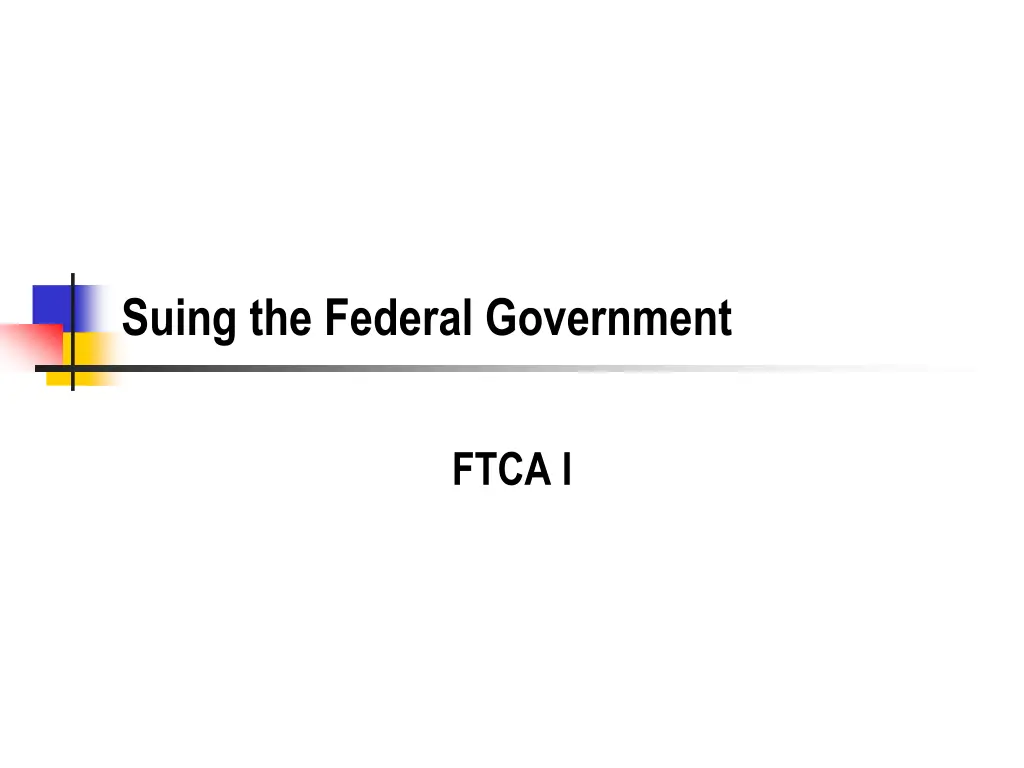 suing the federal government