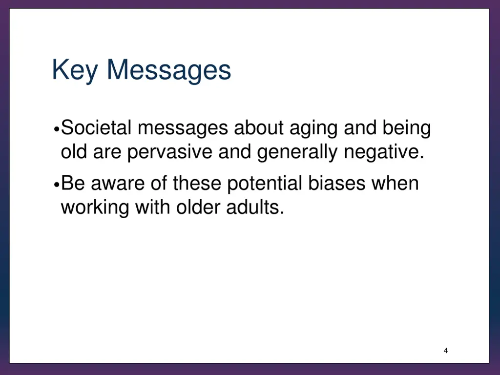 key messages